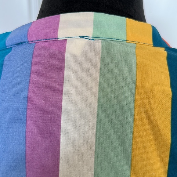 All In Favor Colorful Rainbow Light Weight Long Sleeve Dress - Picture 8 of 12